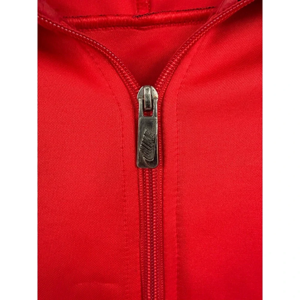 Nike Manchester United Track Jacket Mens Medium Red Black Full Zip Soccer MUFC